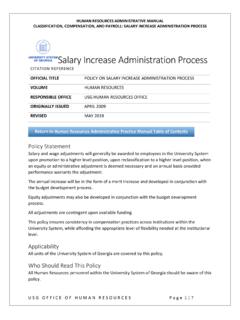 Salary Increase Administration Process