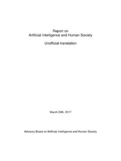 Report on Artificial Intelligence and Human Society ...