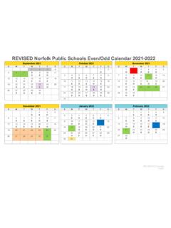 REVISED Norfolk Public Schools Even/Odd Calendar 2021-2022