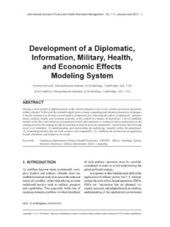 Development of a Diplomatic, Information, Military, …