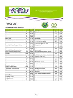 PRICE LIST - Interplay Cleaning