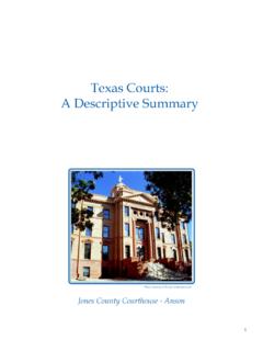 Texas Courts: A Descriptive Summary