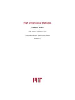 High Dimensional Statistics - MIT Mathematics