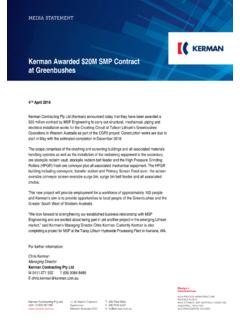 Kerman Awarded $20M SMP Contract at Greenbushes