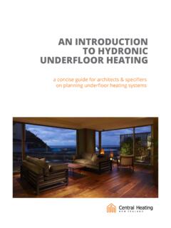 AN INTRODUCTION TO HYDRONIC UNDERFLOOR HEATING