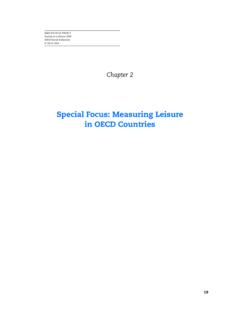 Special Focus: Measuring Leisure in OECD Countries