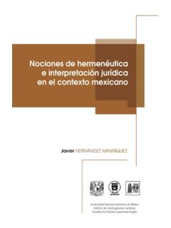 NOCIONES DE HERMEN&#201;UTICA E INTERPRETACI&#211;N JUR&#205;DICA …