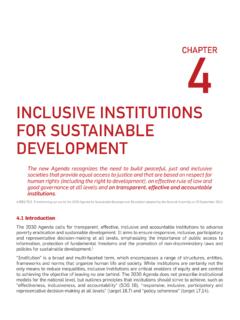 INCLUSIVE INSTITUTIONS FOR SUSTAINABLE …