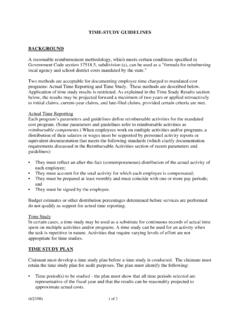 TIME-STUDY GUIDELINES BACKGROUND