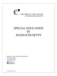 SPECIAL EDUCATION IN MASSACHUSETTS