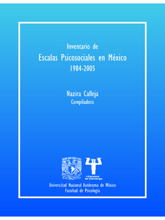 Inventario de Escalas Psicosociales en M&#233;xico - UNAM