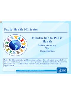 Public Health 101 Series Introduction to Public Health