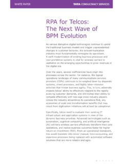 RPA for Telcos: The Next Wave of BPM Evolution
