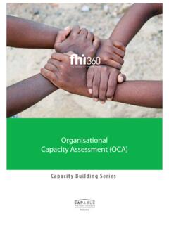 Organisational Capacity Assessment (OCA) - FHI 360