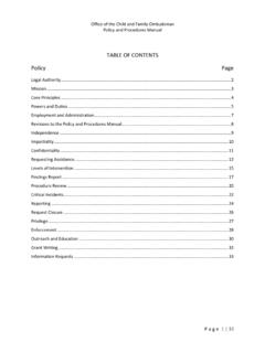 TABLE OF CONTENTS Policy Page - media.dojmt.gov