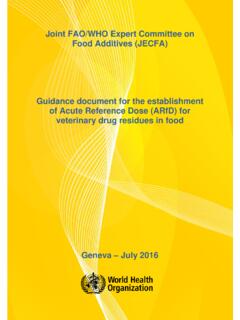 Joint FAO/WHO Expert Committee on Food Additives (JECFA ...