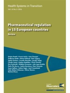Pharmaceutical regulation in 15 European …