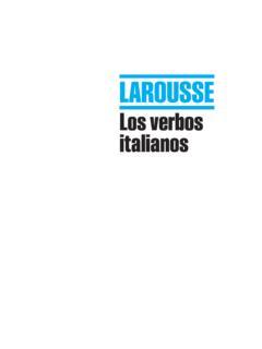 Los verbos italianos - Larousse