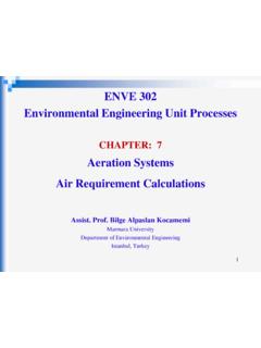 ENVE 302 Environmental Engineering Unit Processes