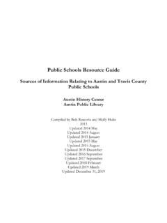 Public Schools Resource Guide - Austin Public Library