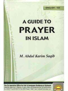 A GUIDE TO PRAYER IN ISLAM