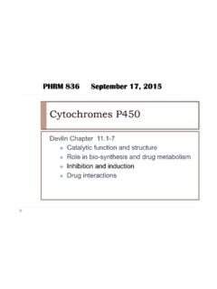 Cytochromes P450 - Purdue University