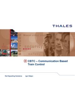 CBTC – Communication Based Train Control