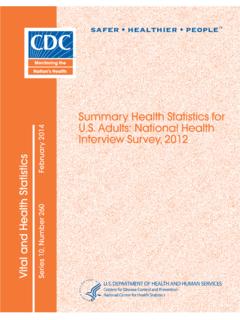 Health Statistics for 2014 U.S. Adults: National …