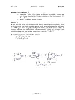 Problem 1: Given F=AB+CD’ Implement F using as few 2 input ...