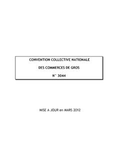 CONVENTION COLLECTIVE NATIONALE DES …