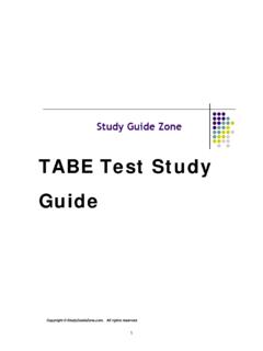 TABE Test Study Guide - Focus: HOPE