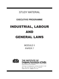 INDUSTRIAL, LABOUR AND GENERAL LAWS