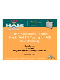 Highly Accelerated Thermal Shock (HATS ) Testing for PCB ...