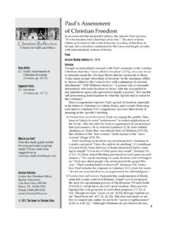 Paul’s Assessment of Christian Freedom - Baylor University