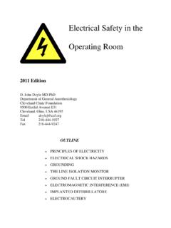 Electrical Safety in the Operating Room - …