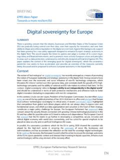 Digital sovereignty for Europe - European Parliament