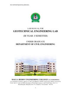 LAB MANUAL FOR GEOTECHNICAL ENGINEERING LAB
