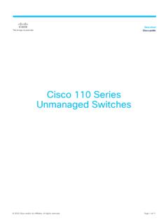 Cisco 110 Series Unmanaged Switches Data Sheet