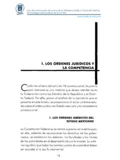 1. LOS &#211;RDENES JUR&#237;DICOS Y LA COMPETENCIA - UNAM