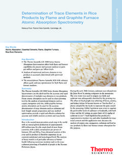 Determination of Trace Elements in Rice Products …