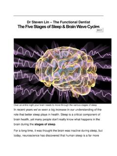 Dr. Steven Lin - The Five Stages of Sleep and Brain Wave ...