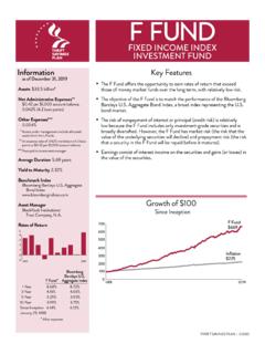 F Fund, Fixed Income Index Investment Fund