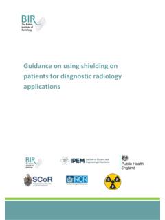 Guidance on using shielding on patients for diagnostic ...