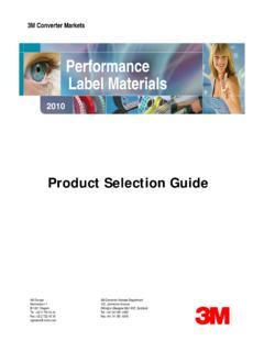 Performance Label Materials - SP Sistemi