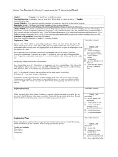 Lesson Plan Template for Science Lessons using the 5E ...