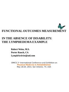 FUNCTIONAL OUTCOMES MEASUREMENT IN THE …