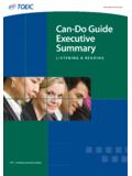 Can-Do Guide Executive Summary - ETS Home