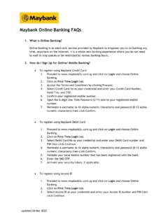 Maybank Online Banking FAQs