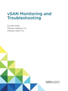 vSAN Monitoring and Troubleshooting - VMware
