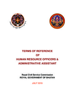 Terms of reference of Human resource officers ...